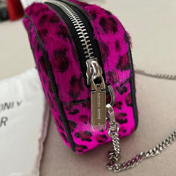 Authentic Golden Goose Star Bag - Fuschia Leopard Print - Picture 14 of 16